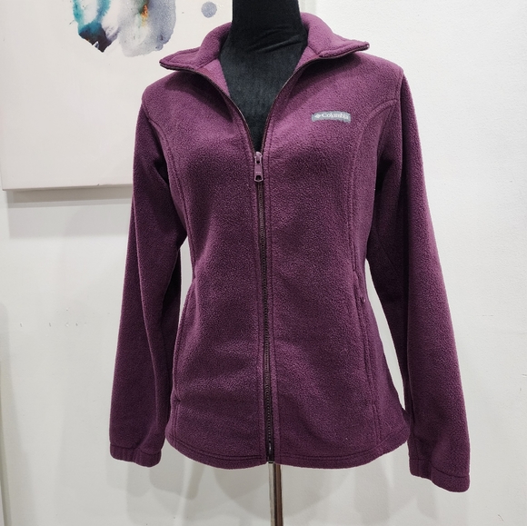 [COLUMBIA] womens size Medium, maroon long sleeve zip up jacket . - Picture 4 of 16
